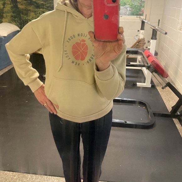 Aimé Leon Dore ALD Tan Hoodie Women's Medium Zip Front Sweatshirt 7-Years-Old - Picture 4 of 12